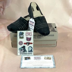 BOBS - by SKECHERS - *NIB* Black Canvas Slip Ons.  Size 6.5